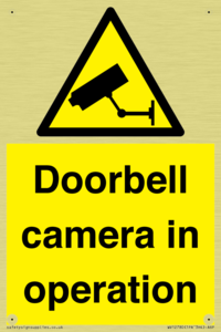 Doorbell camera in operation